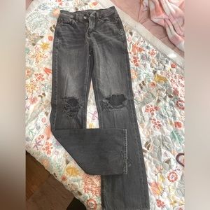 American Eagle black jeans. Size 000.